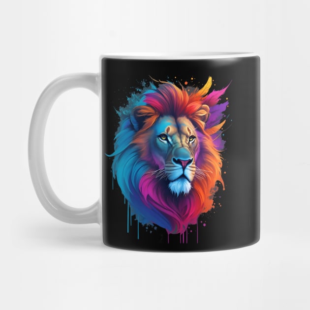 Colorful Lion Art by VisionDesigner